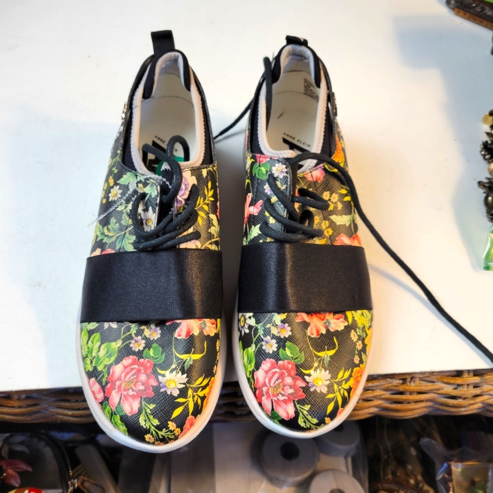 Anne klein sport floral flower sneakers